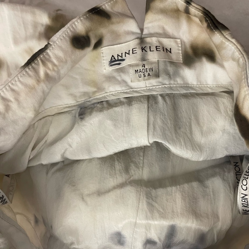 Anne Klein 4 straight leg pants classic high waisted custom tie die euc - Picture 2 of 5